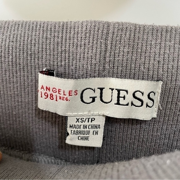 [xs] Guess Y2K Wide Leg Grey Line Drawstring Relaxed Low Rise Beach Pant - Picture 9 of 9